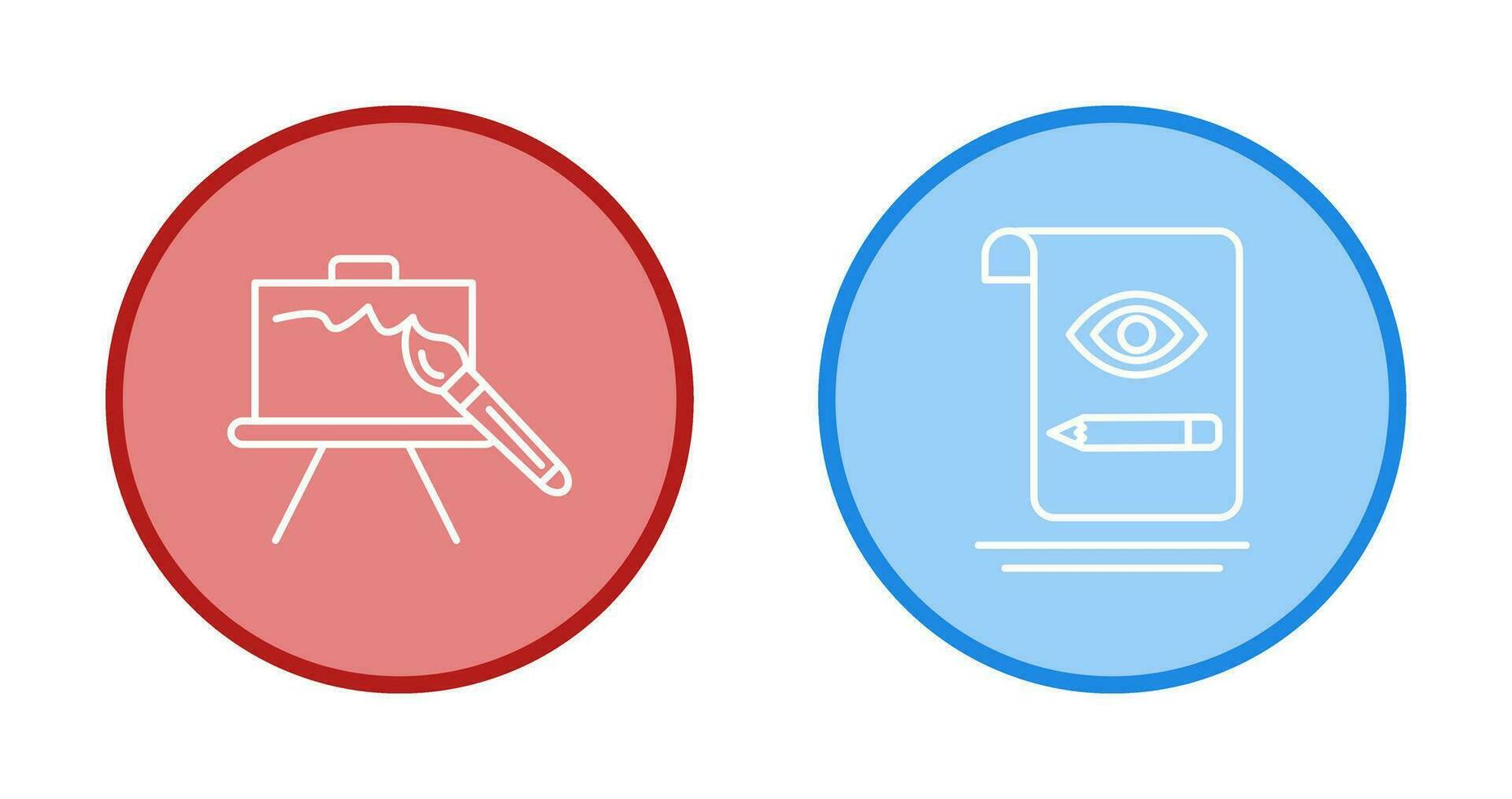 canvas and sketch Icon vector