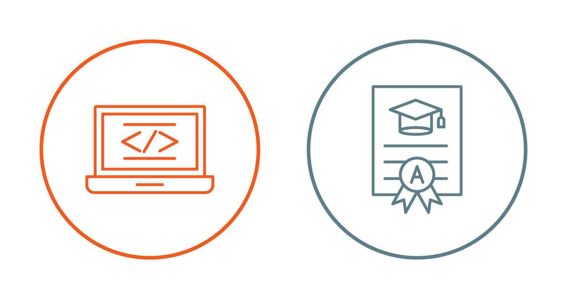 Coding and Report Card Icon vector