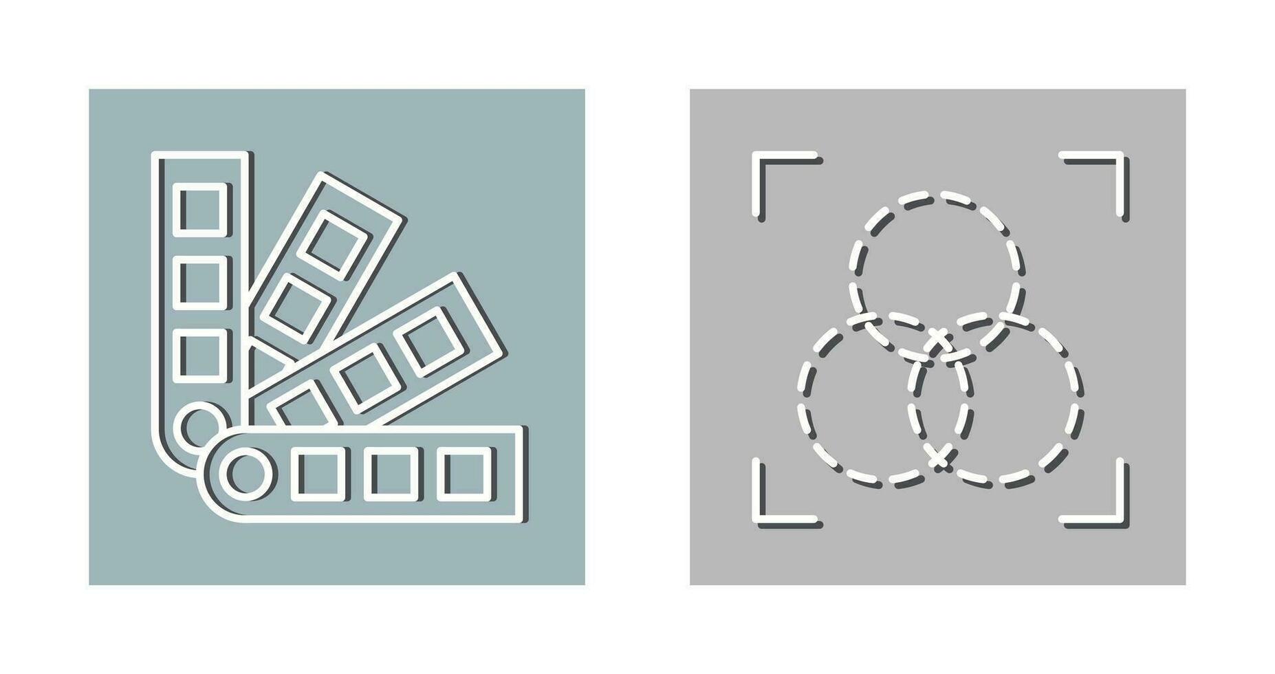 pantone and intersection Icon vector