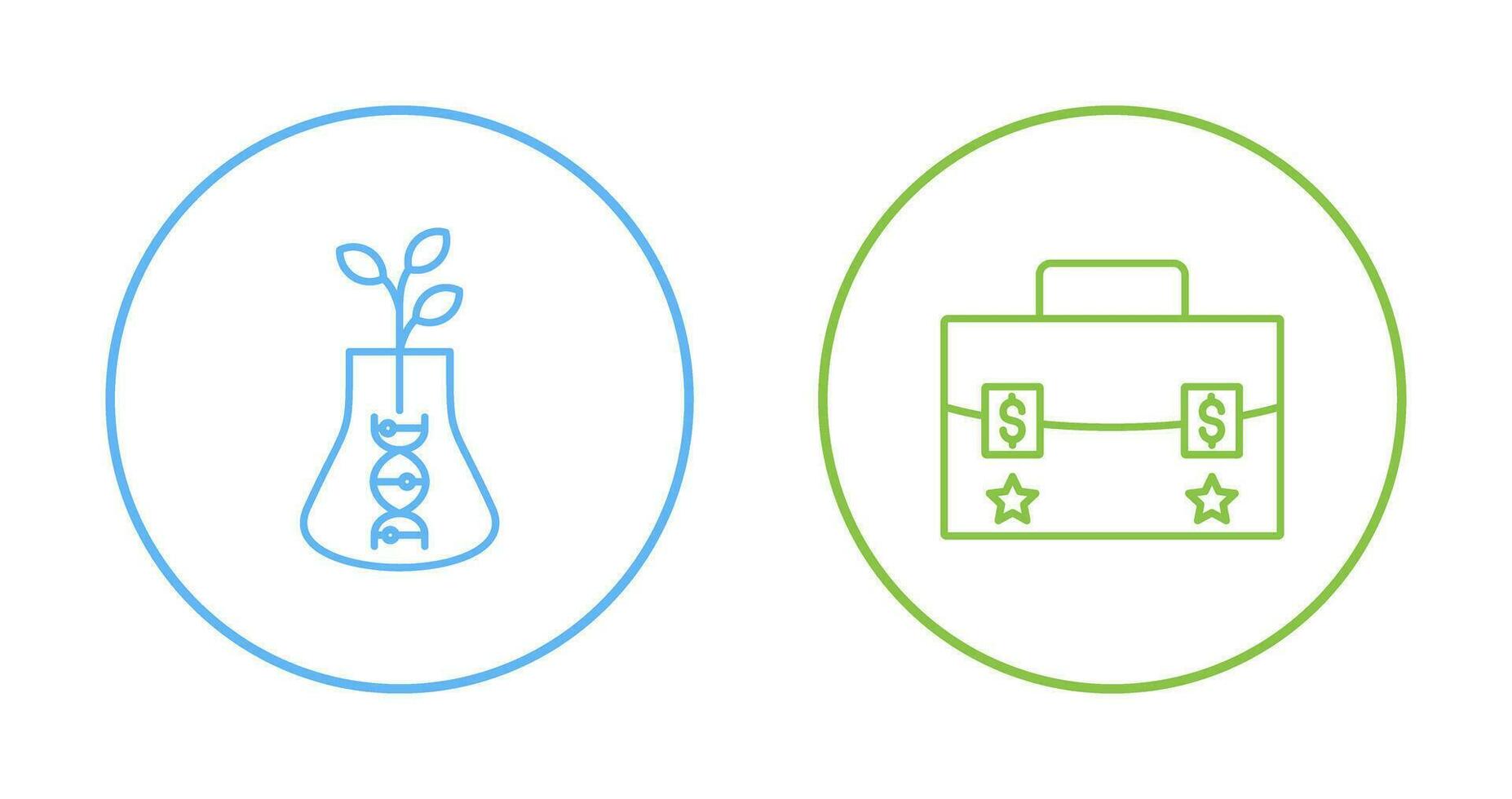 Biology and Briefcase Icon vector