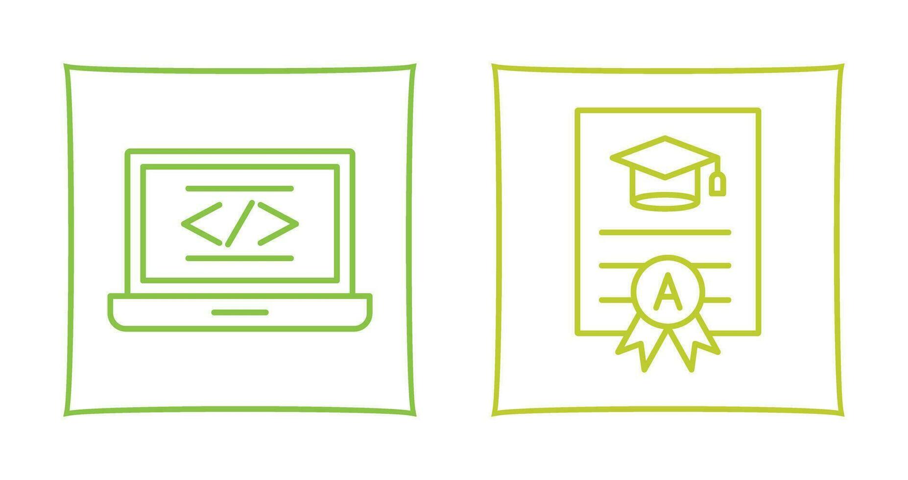 Coding and Report Card Icon vector