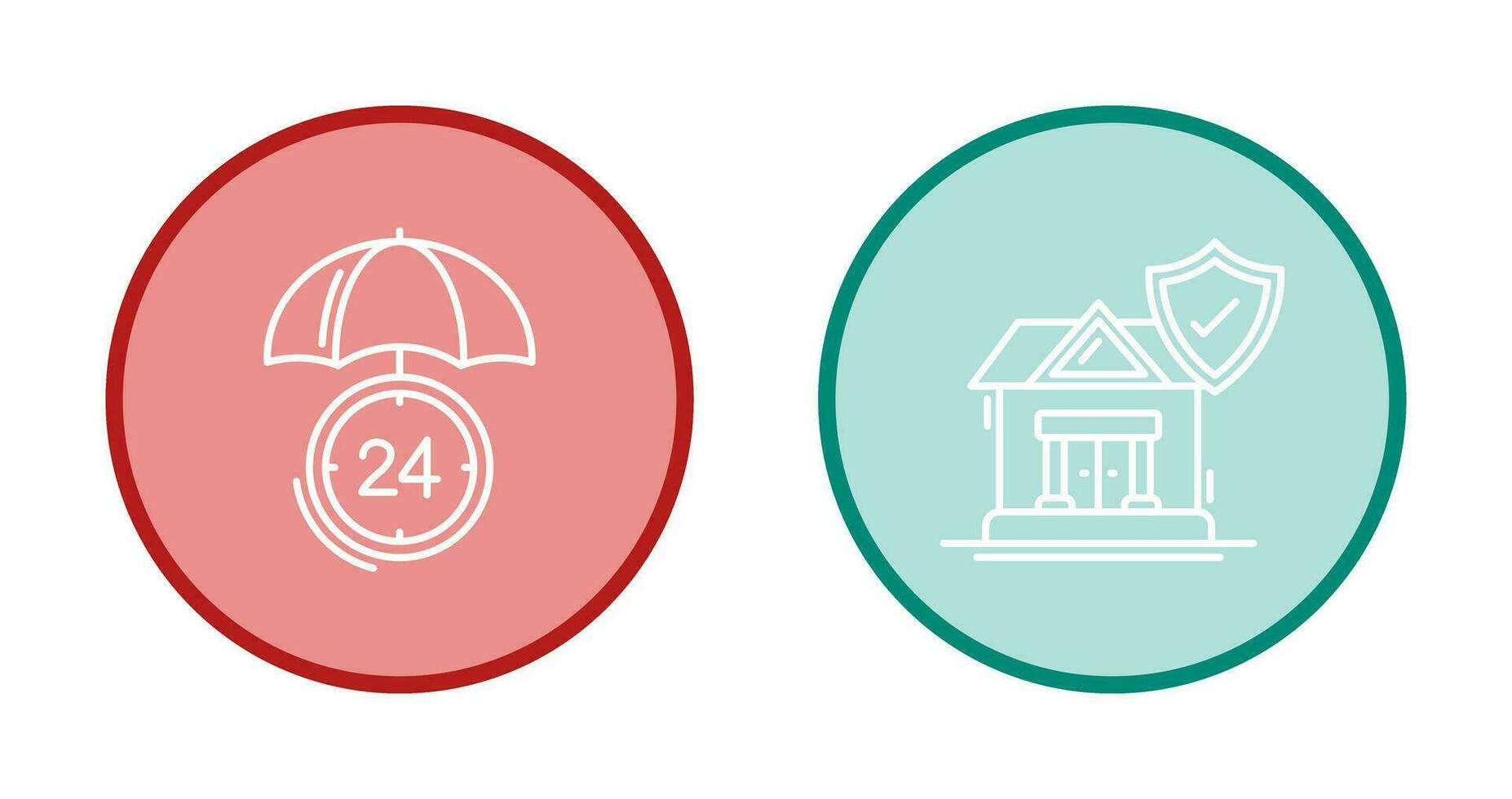 Protection and House  Icon vector