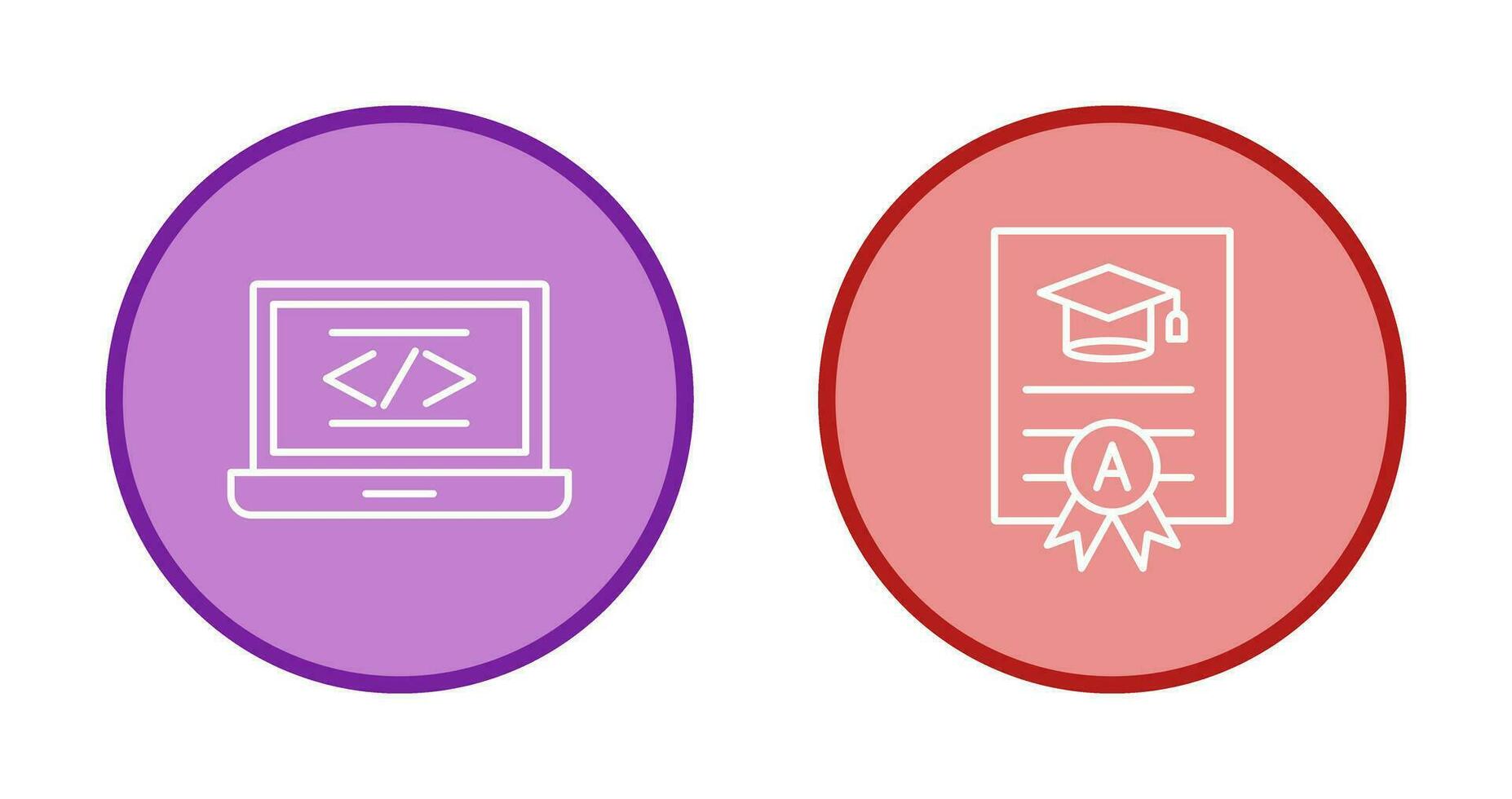 Coding and Report Card Icon vector