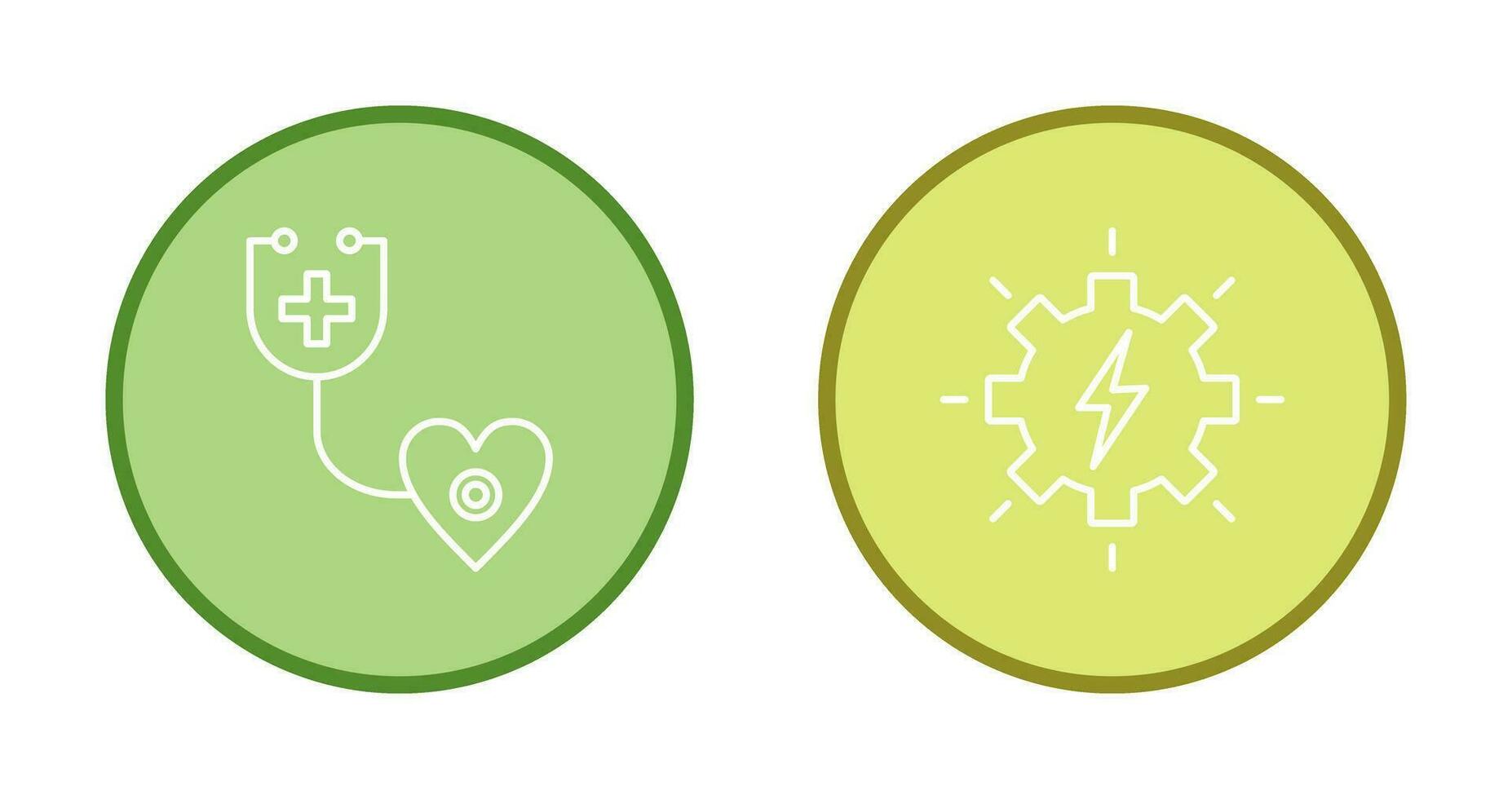 Phonendoscope and Electricity Icon vector