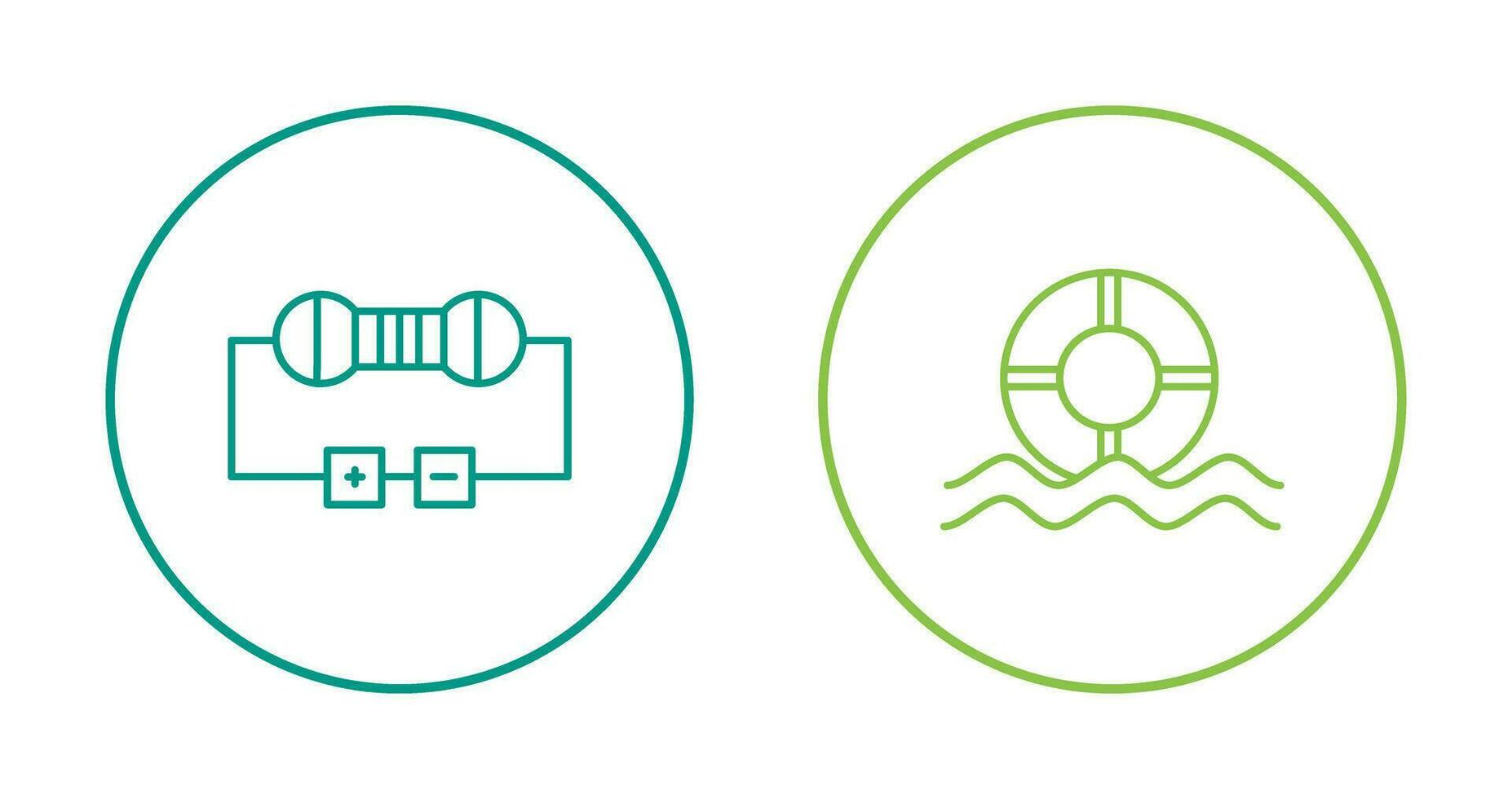 Resistor and  Float Icon vector