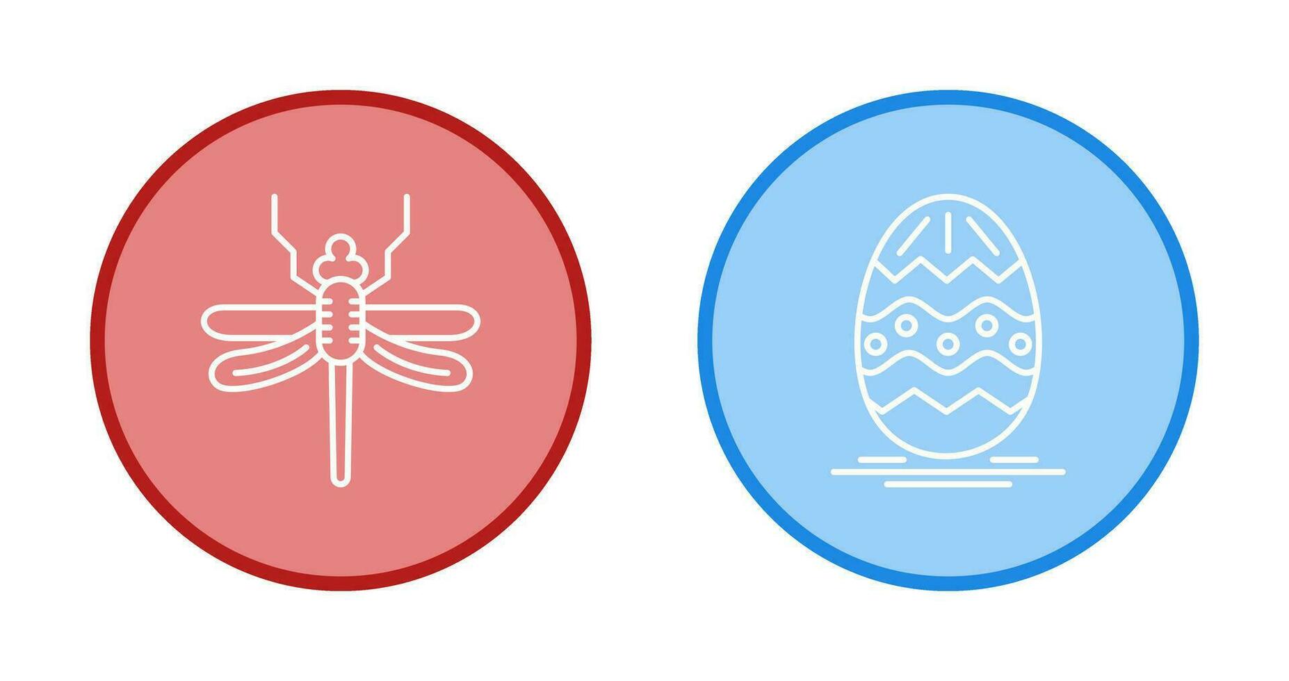 Dragonfly and Easter  Icon vector