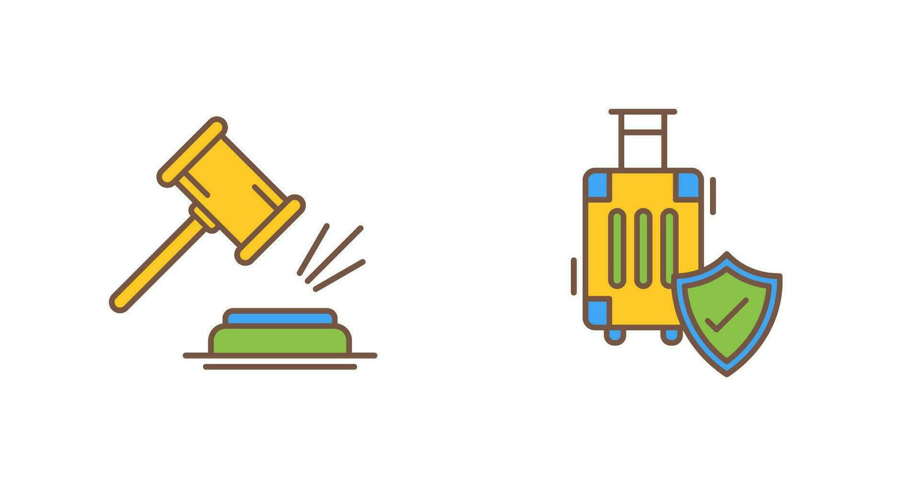 Gavel and Travel  Icon vector