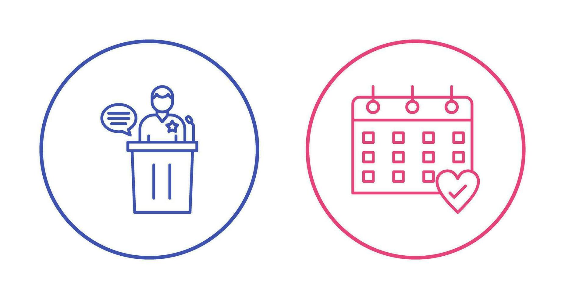 Debate and Calendar Icon vector