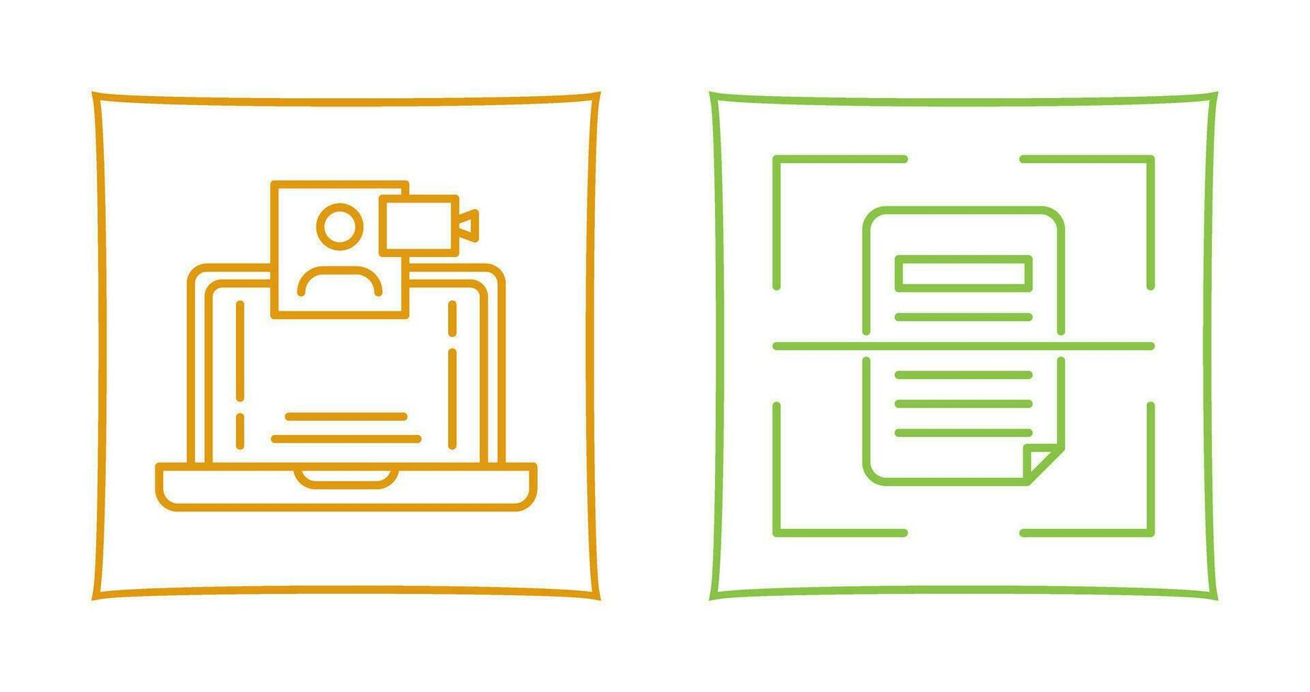 Video Call and Scan Icon vector