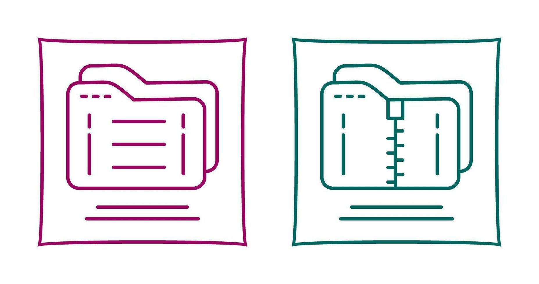 Folder and Compressed Icon vector