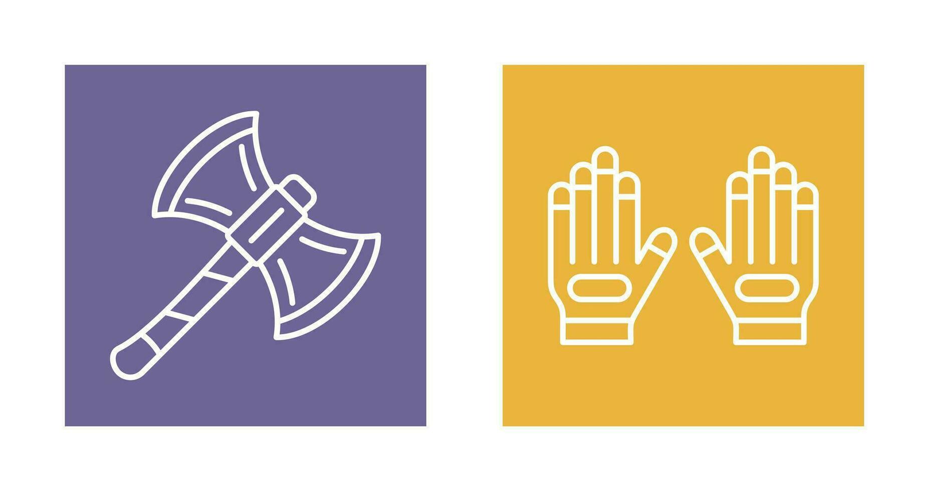 Axe and Glove Icon vector