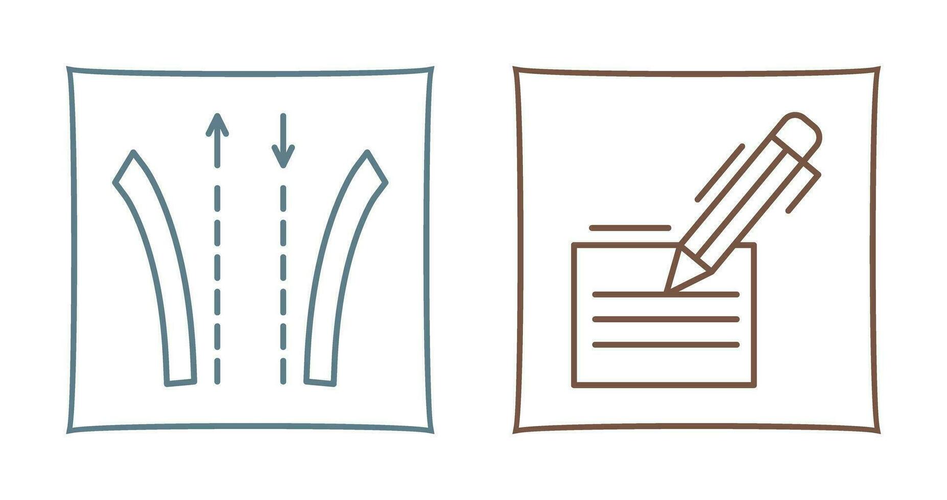 Way and Pen Icon vector