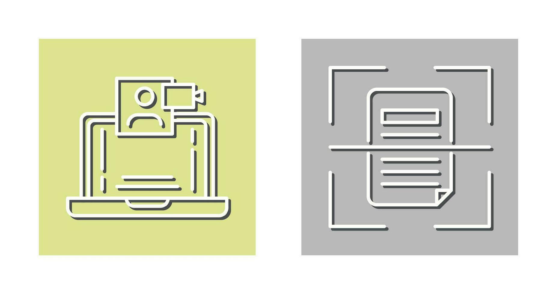 Video Call and Scan Icon vector
