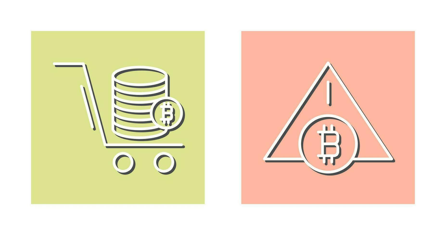 Trolley and Warning Icon vector