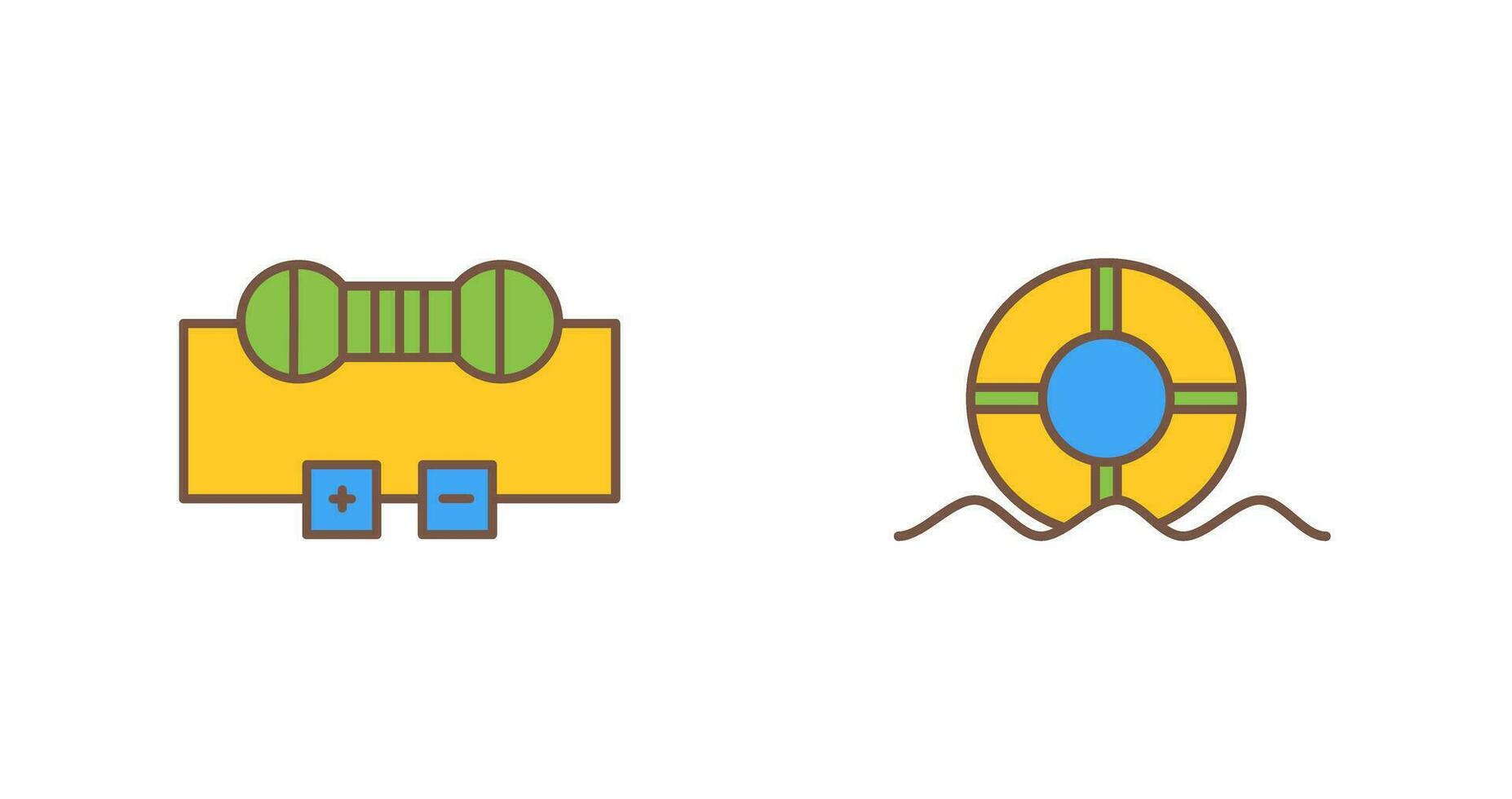 Resistor and  Float Icon vector