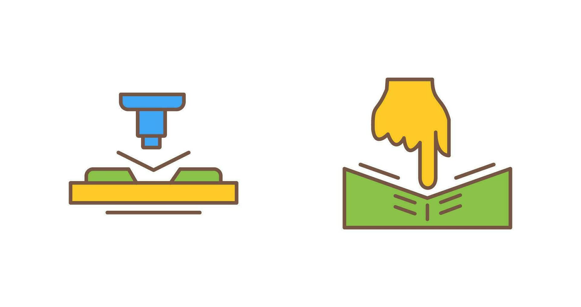 Press and Elasicity Icon vector