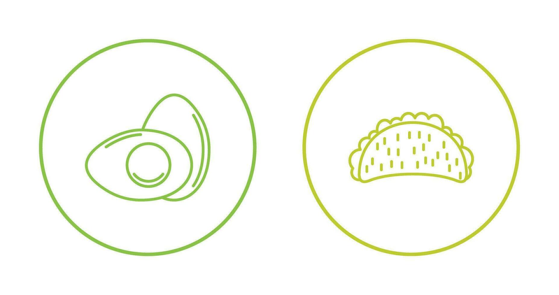 Egg and Tacos Icon vector