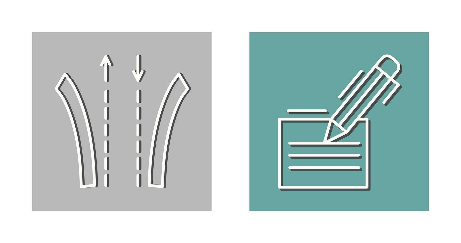 Way and Pen Icon vector