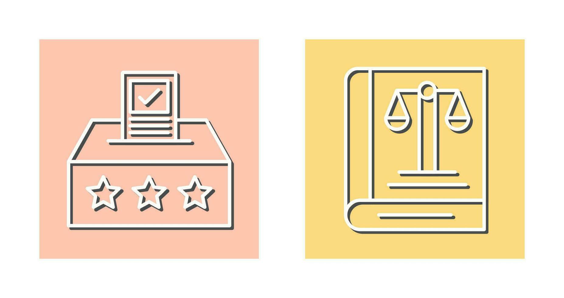 Ballot and Book Icon vector