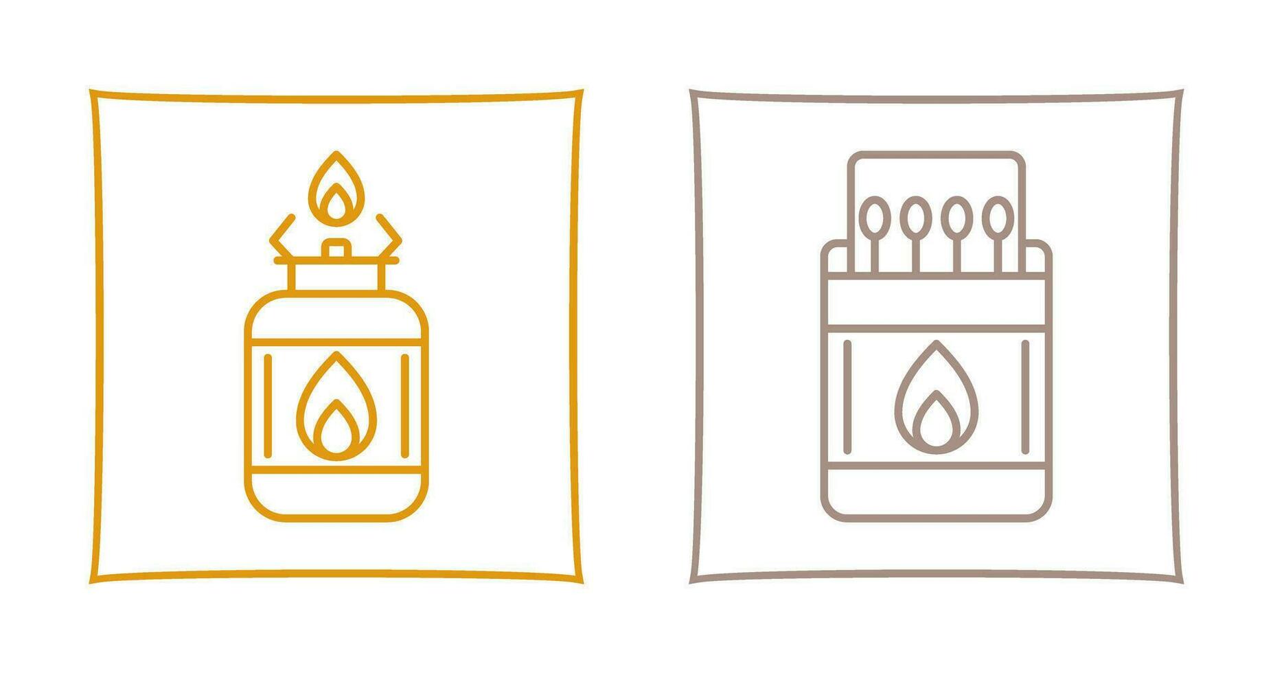 Camping Gas and Matches Icon vector