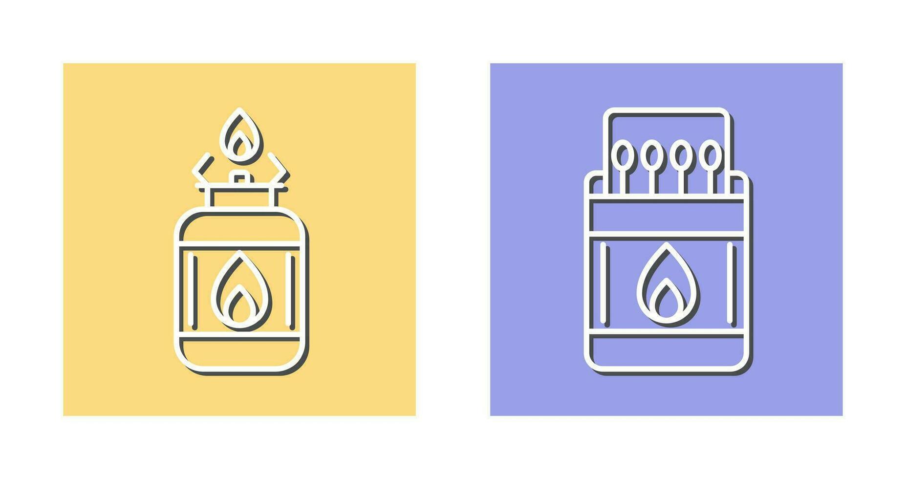 Camping Gas and Matches Icon vector