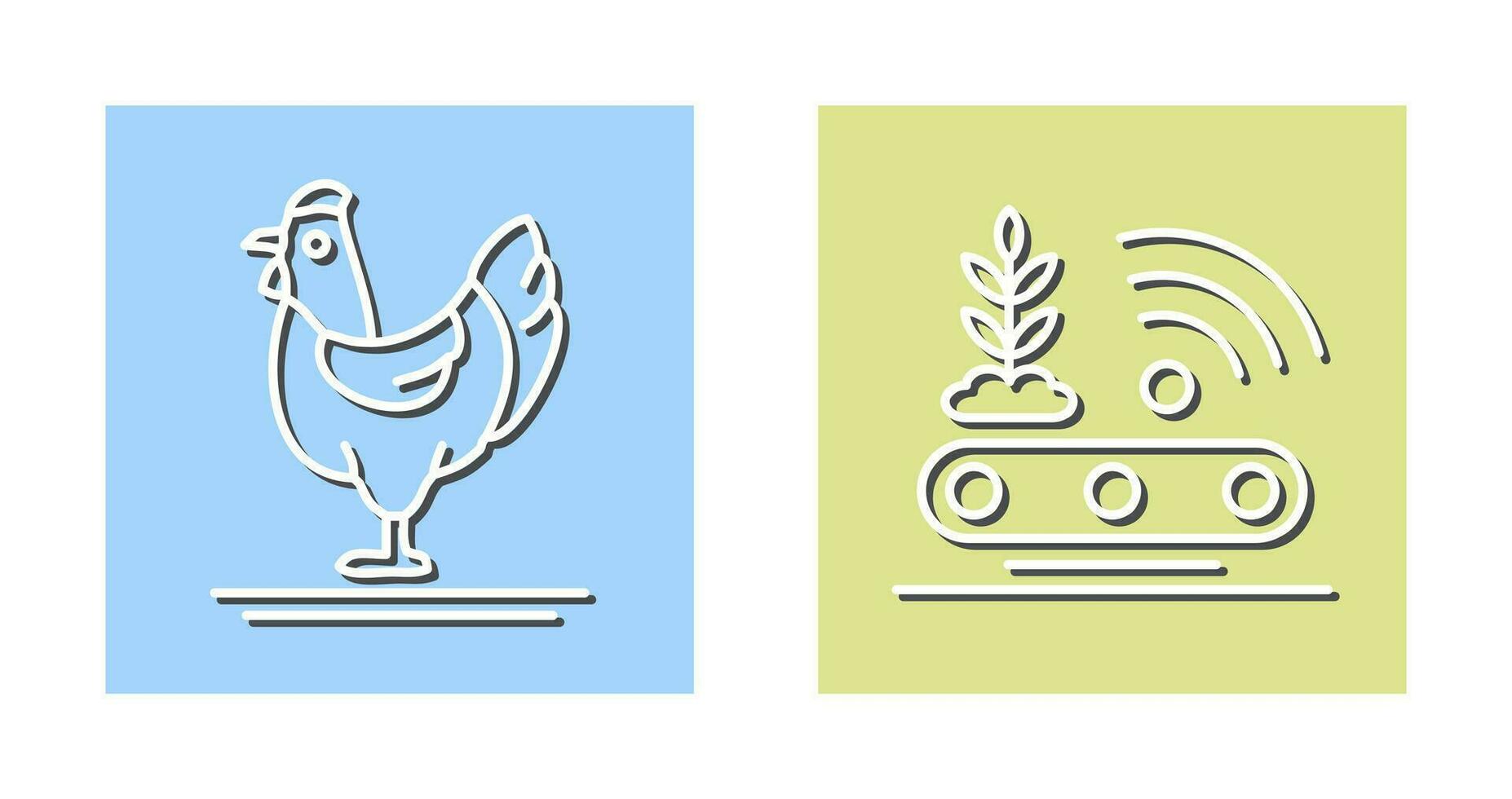 Poultry and Conveyor Icon vector