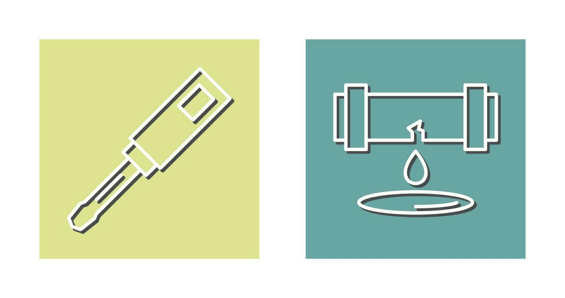 Screwdriver and Leak Icon vector