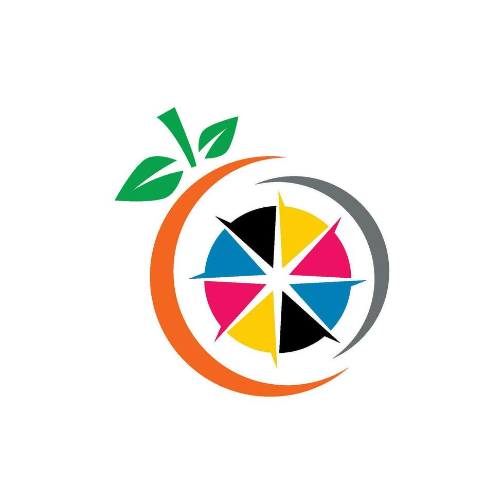 diseño de logotipo naranja vector