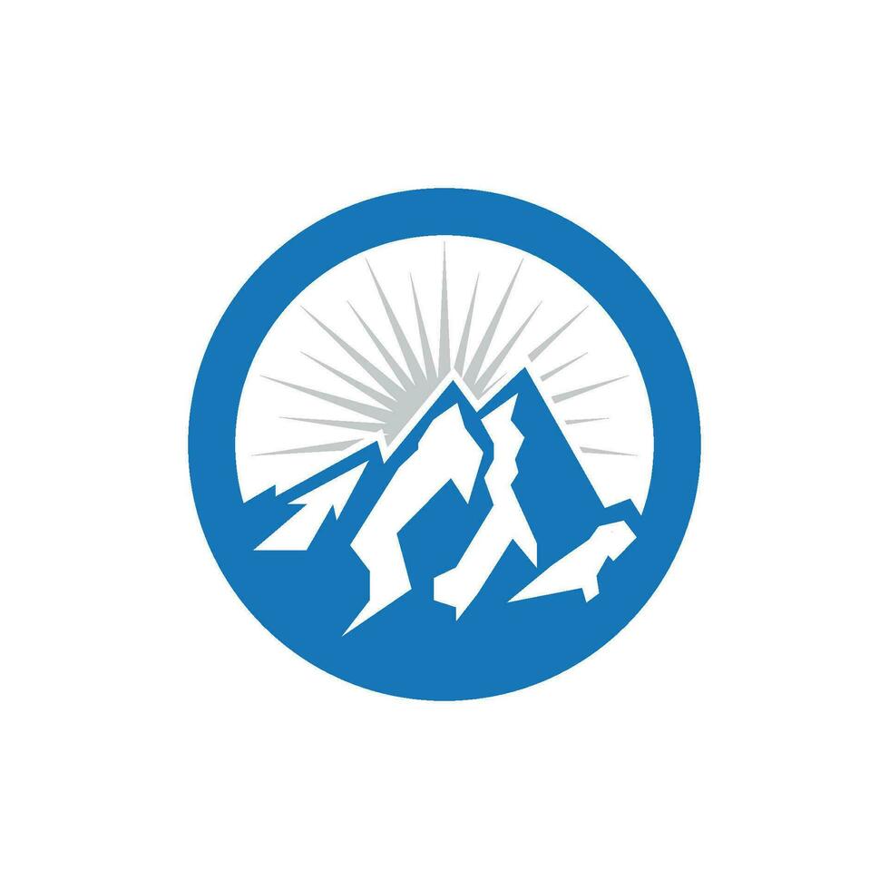 logotipo de icono de montaña vector