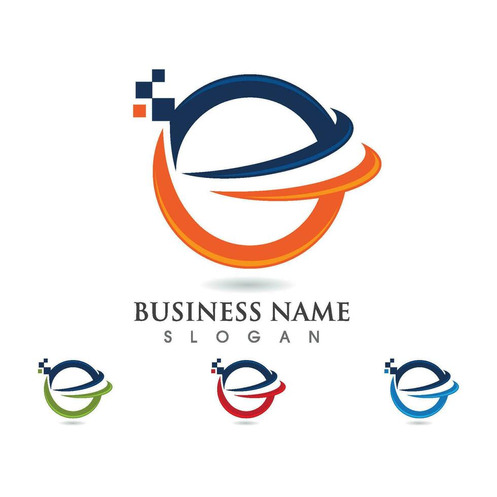 Wire World Logo Template vector