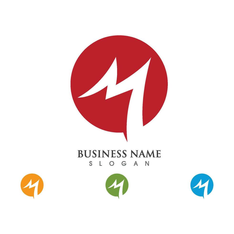 M Letter Logo Template vector