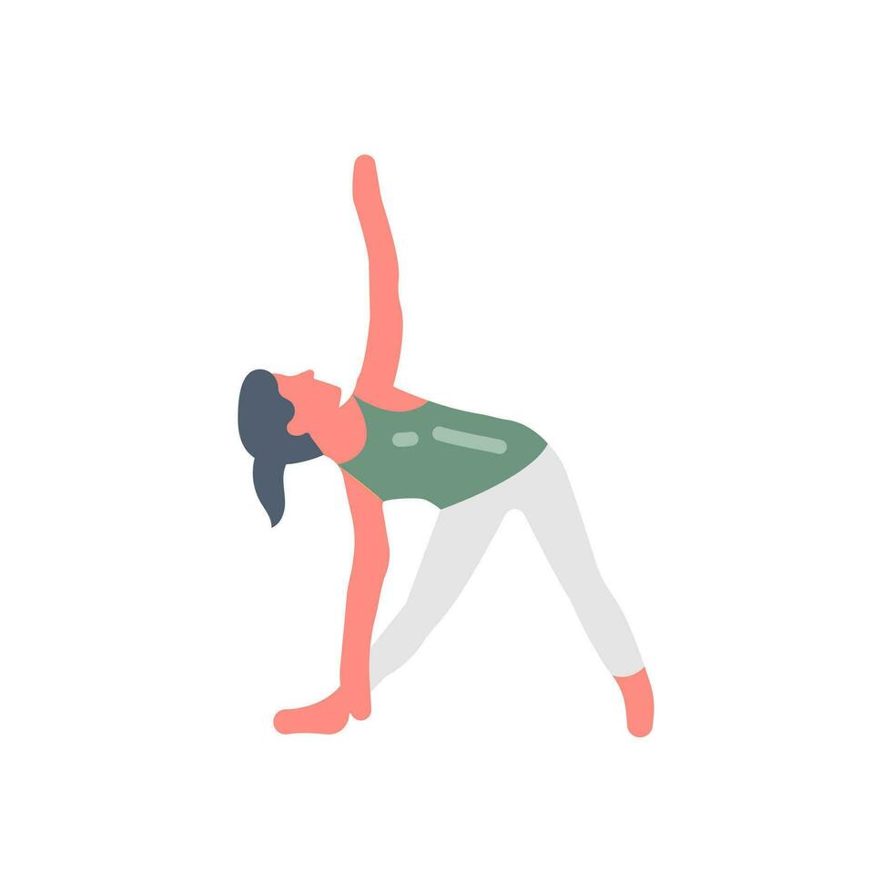 Triangle Pose Icon in vector. illustration vector