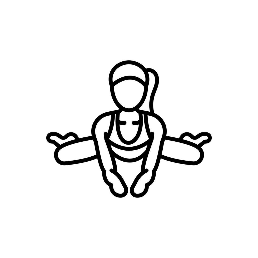 Frog Pose Icon in vector. illustration vector