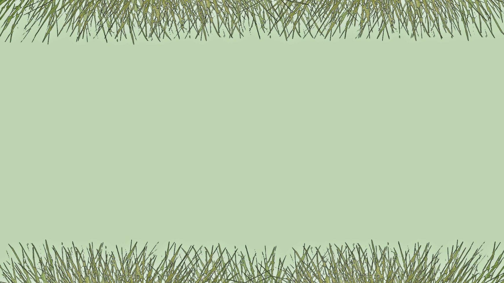 Frame of autumn trees on a green background with space for text. photo