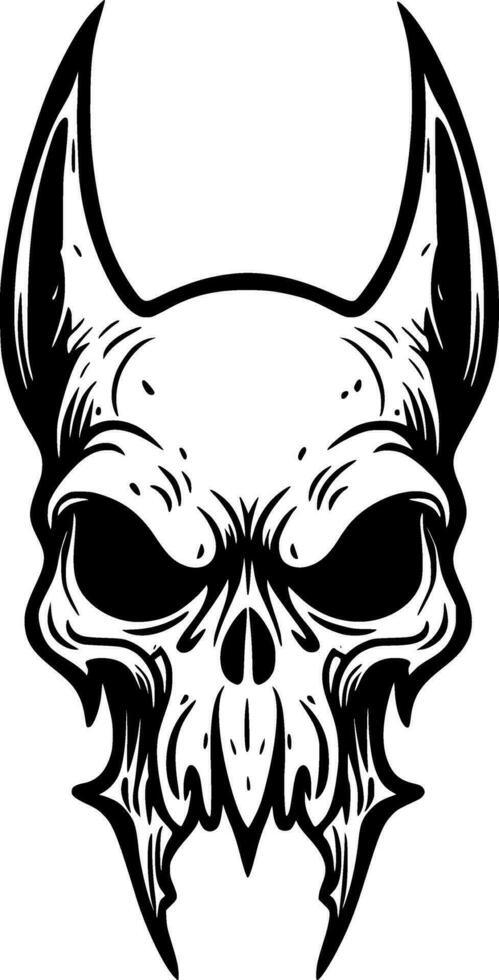 skull bat cartoon vector