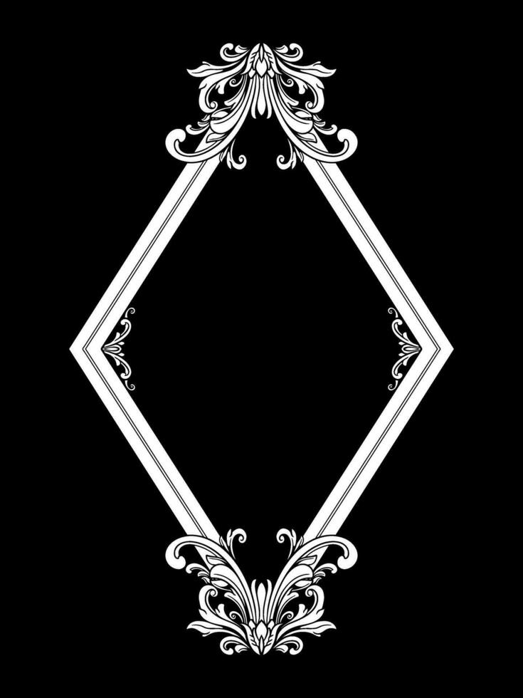 Vintage Floral Ornament Luxury Frame vector