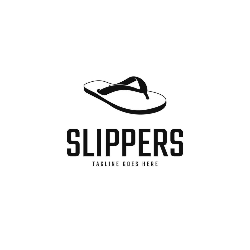Creative Slippers Logo Design Concept Vector Illustration Symbol Icon