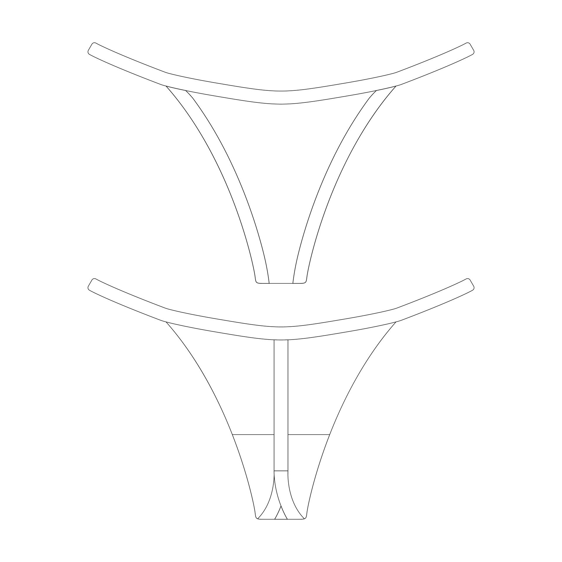 template string thong underwear vector illustration flat design outline