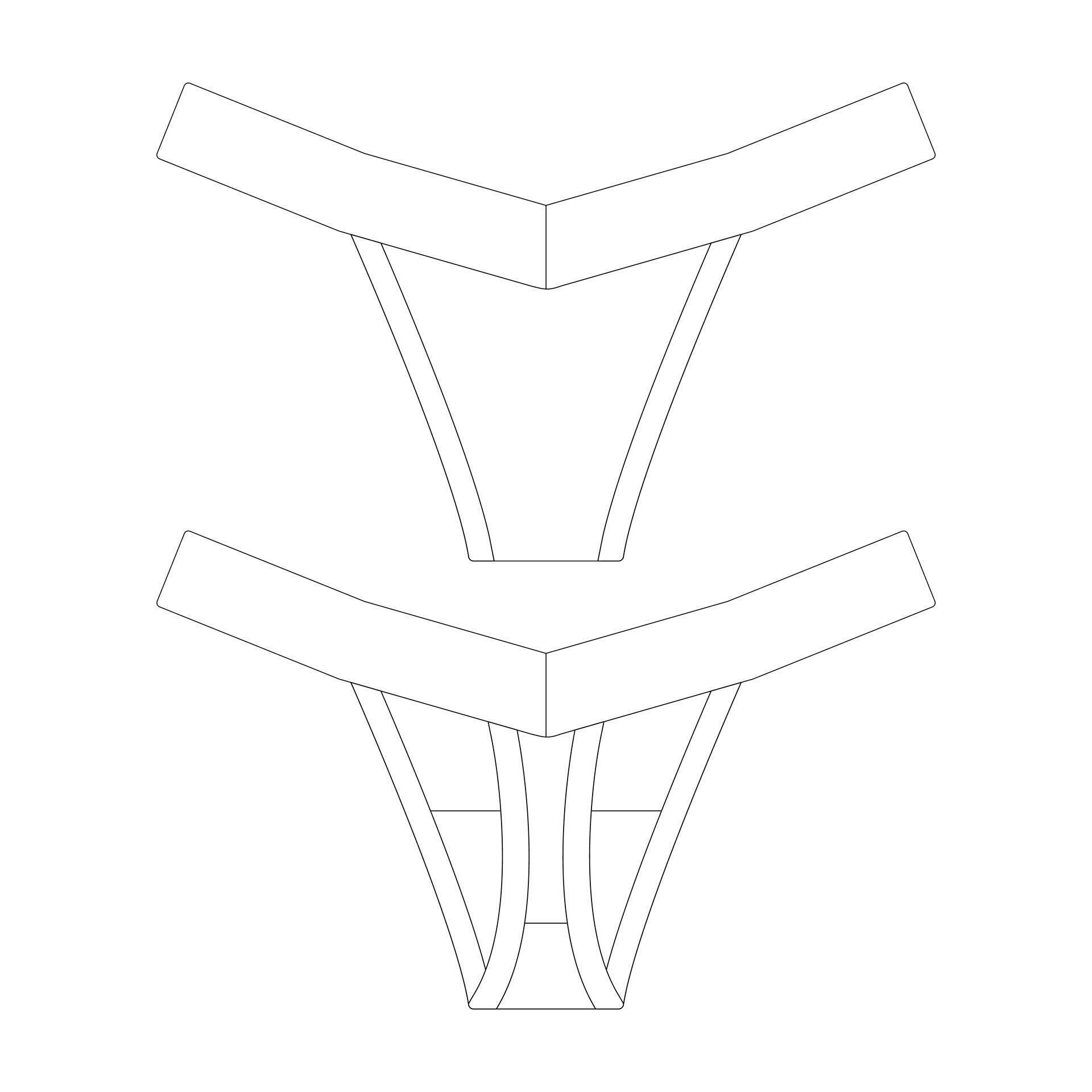 template high cut thong underwear vector illustration flat design