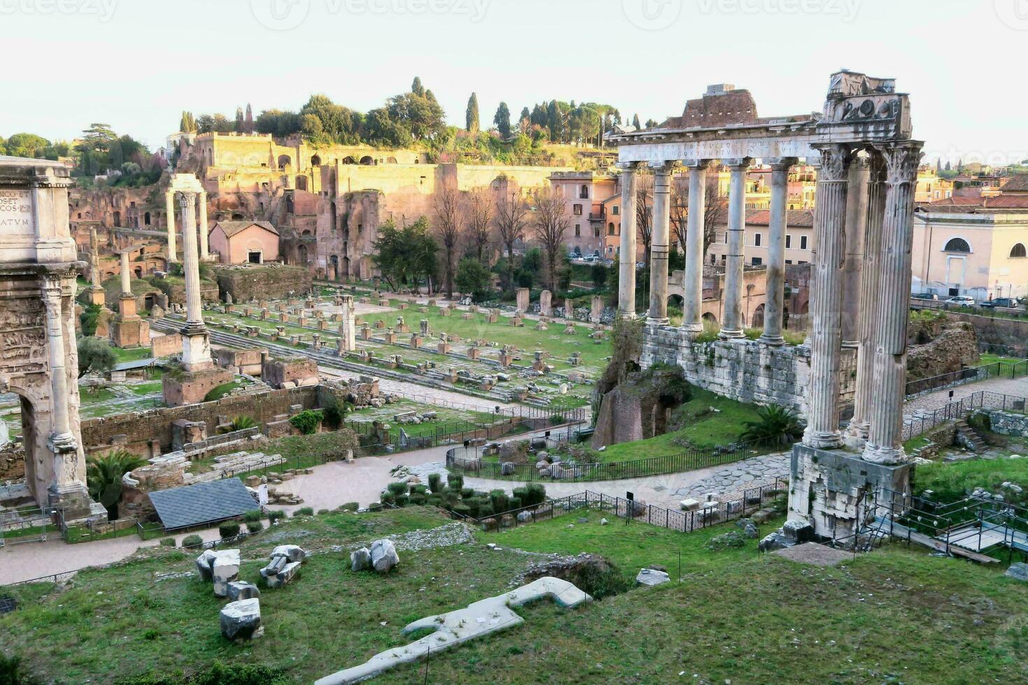 the ruins of the roman forum in rome photo