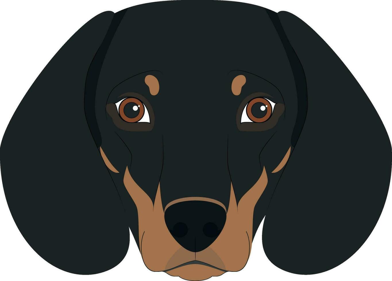 perro tejonero perro aislado en blanco antecedentes vector ilustración