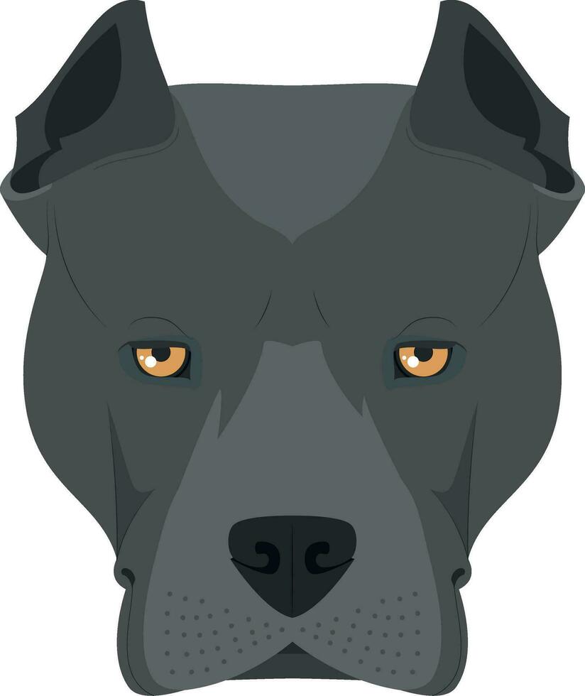 americano Staffordshire terrier perro aislado en blanco antecedentes vector ilustración