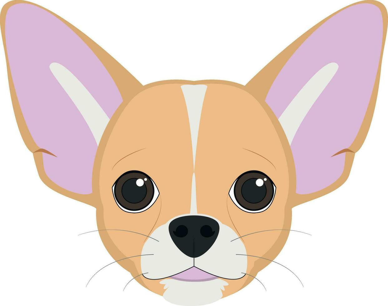 chihuahua perro aislado en blanco antecedentes vector ilustración