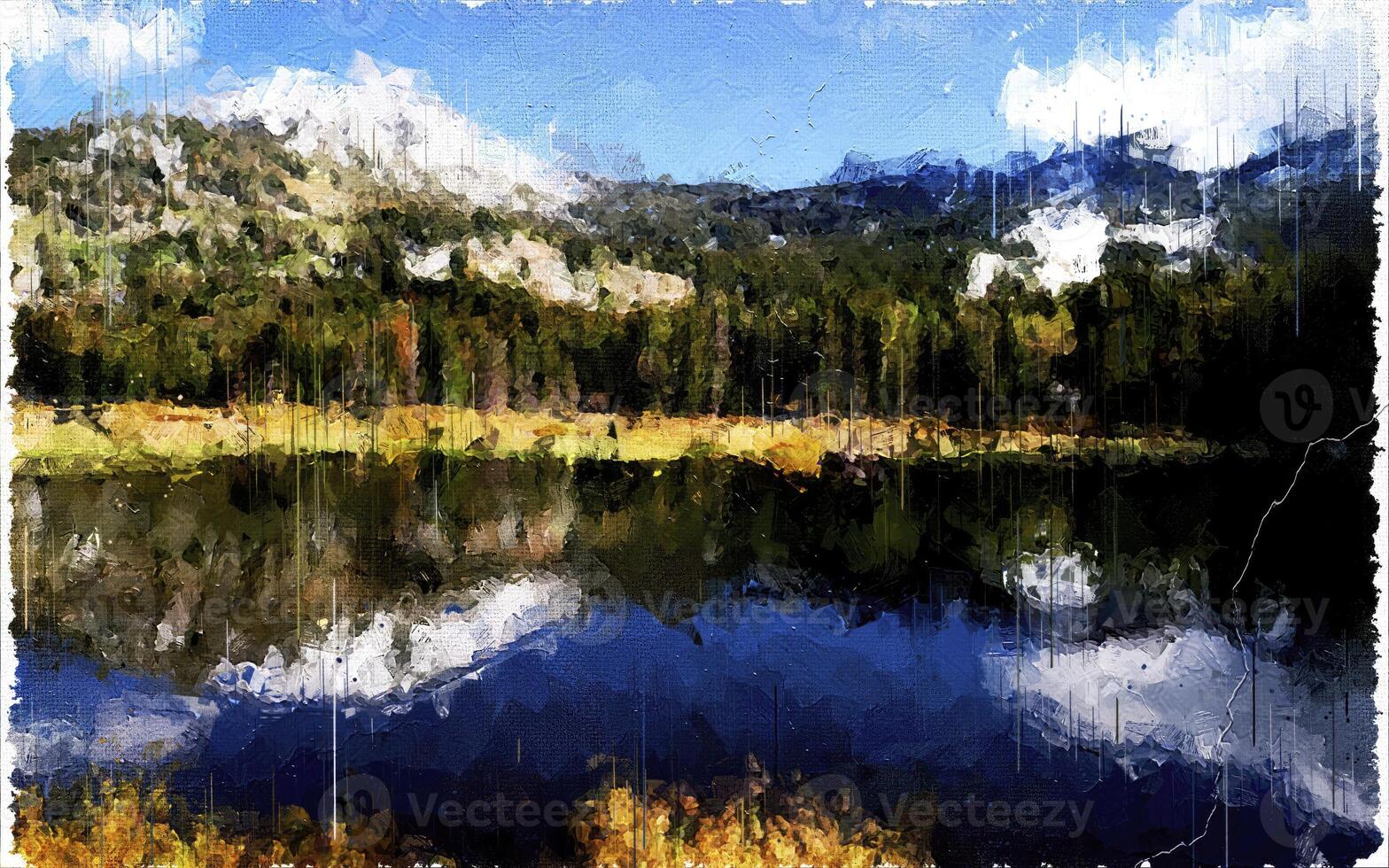 Abstract Nature impressionism Digital Painting illustration photo