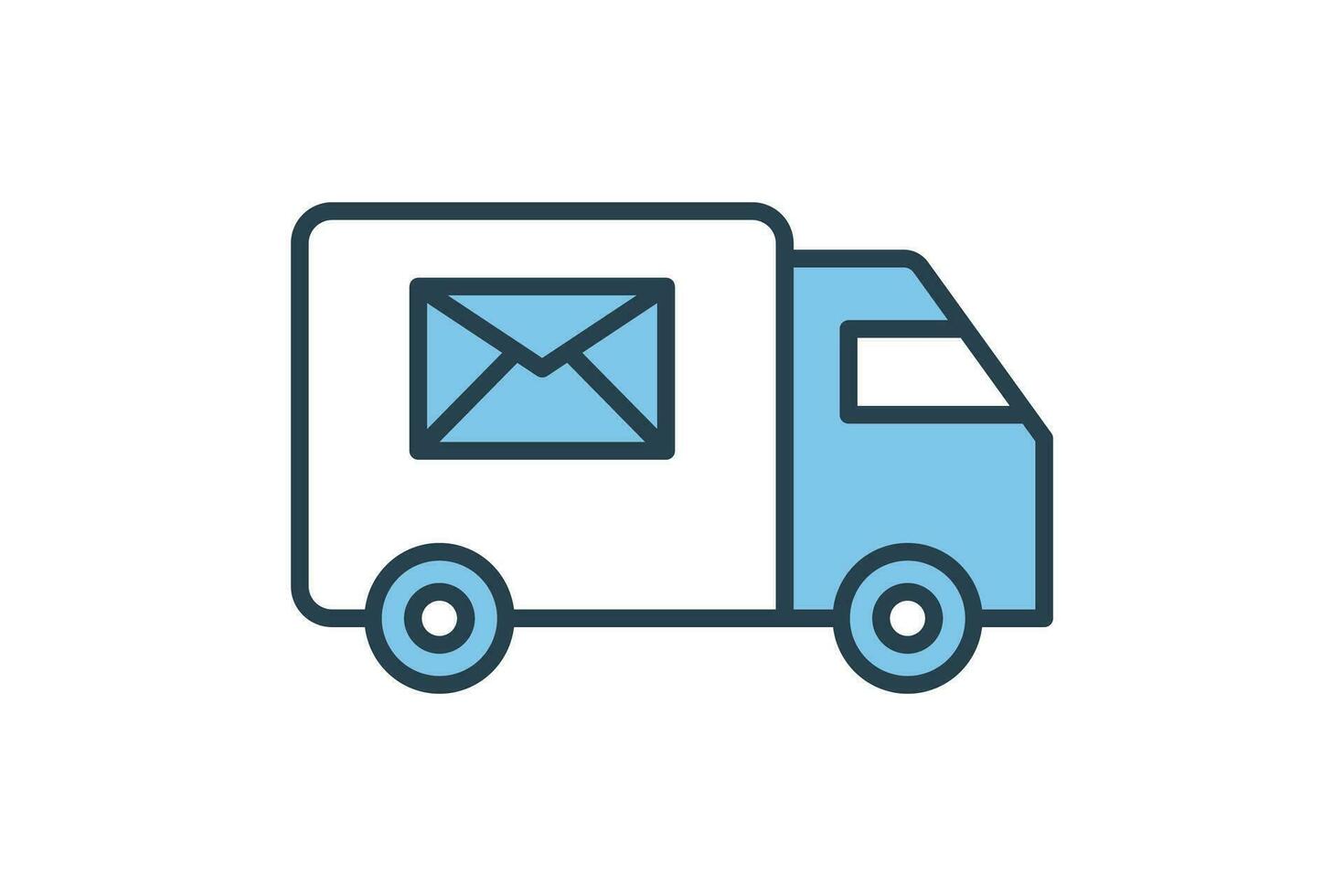 Email Delivery Icon. Icon related to Delivery. suitable for web site, app, user interfaces, printable etc. Flat line icon style. Simple vector design editable