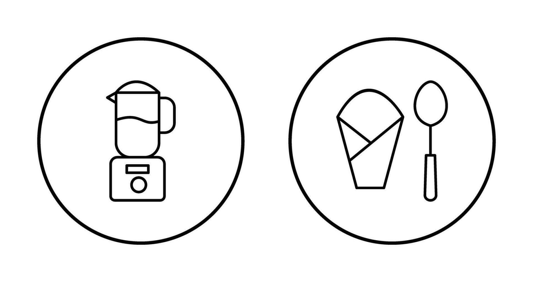 blender and spoon  Icon vector