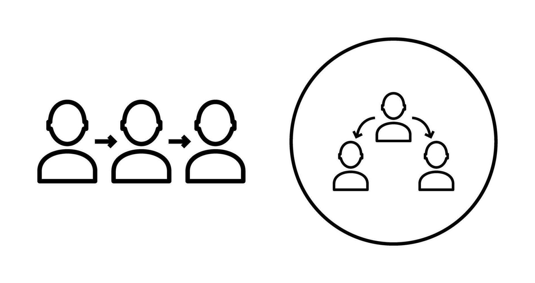 link and connected profiles Icon vector