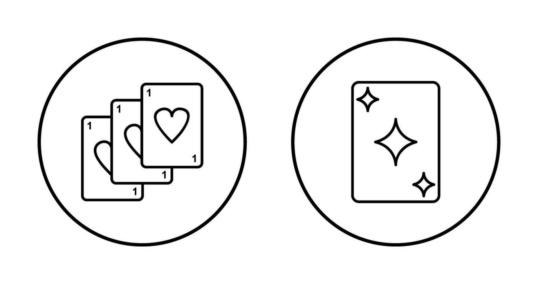 Deck of Card and Card Icon vector