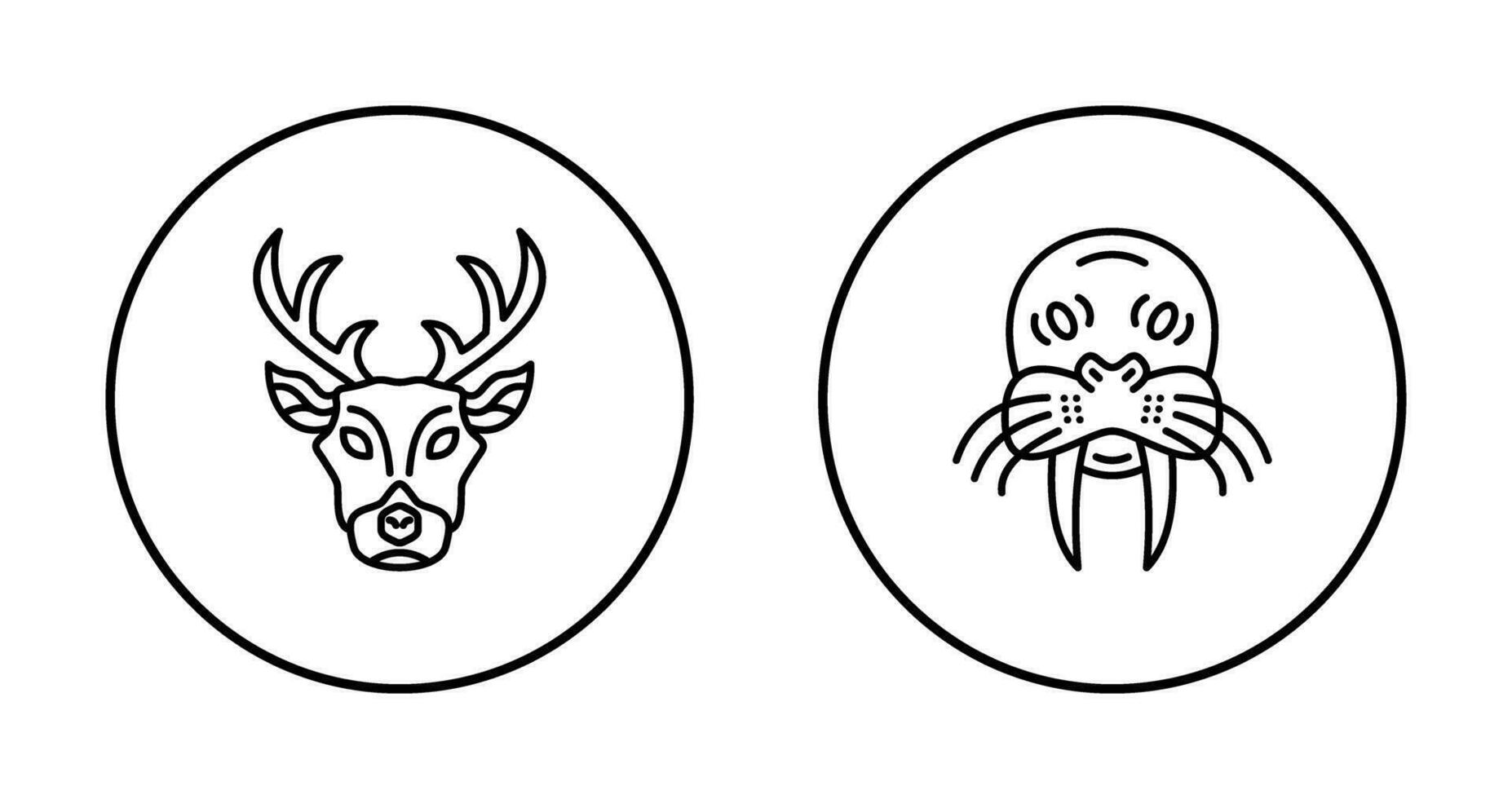 Deer and animal Icon vector