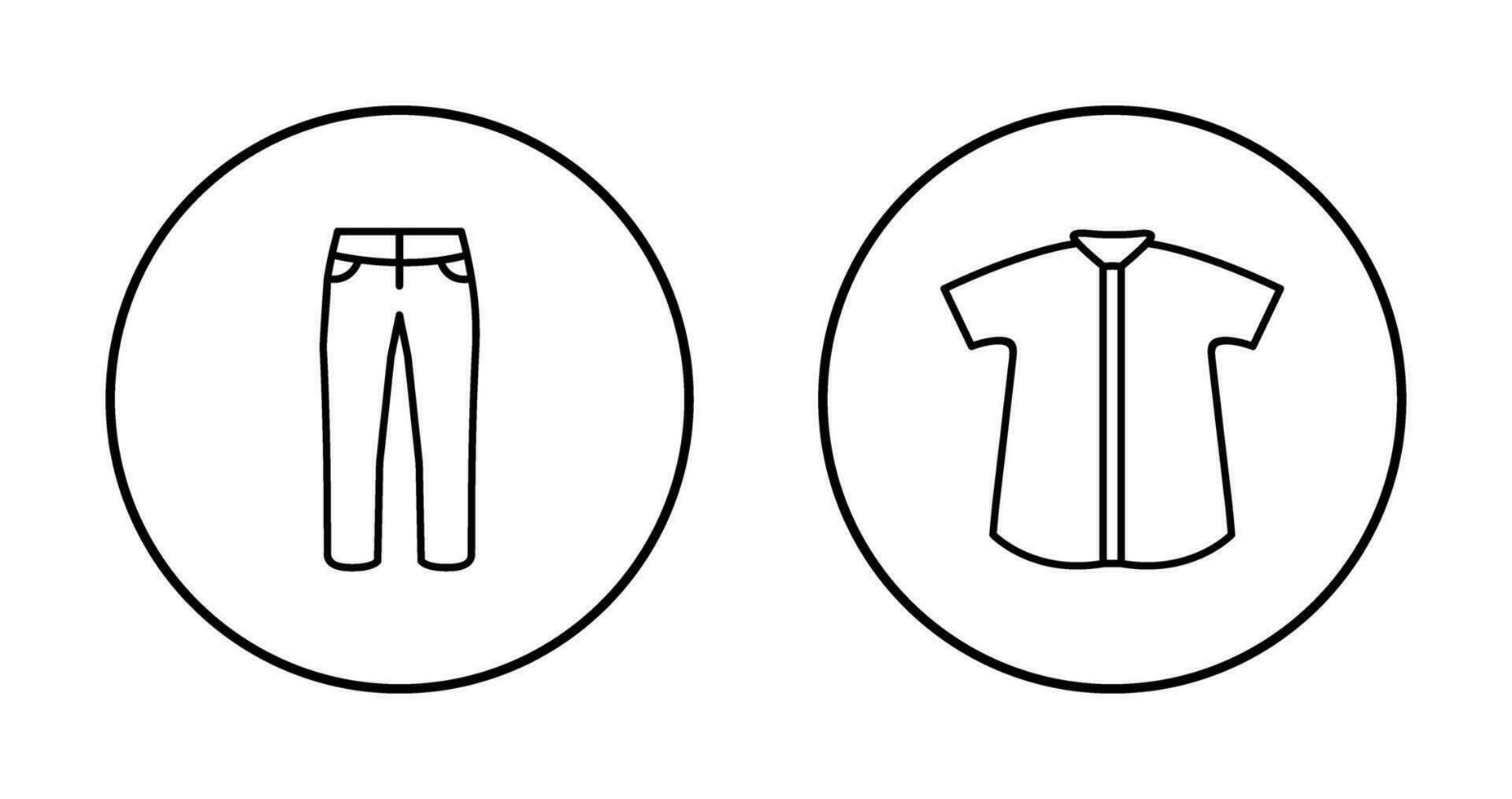Trousers and Check Shirt Icon vector
